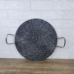 KLASSIC Best Marble-Coated Tawa / Roti Maker / Paratha Pan Fix Strong Bakelite Handle 40cm Black Gray