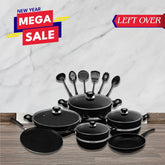 Non-Stick Cookware Set 16 Pieces with Glass Lid (Corsage Series)
