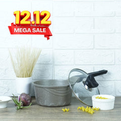 Die Cast Marble Coated Sauce Pan 18cm with Lid