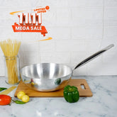 Klassic Long Handle Aluminum Metal Finish Wok - High Quality Aluminum Cookware