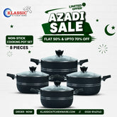Klassic Best Non Stick Casserole/ Cooking Pots handi 8 Pieces set ( 22,24,26,28)cm