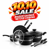 Klassic Oscar Non Stick Cookware Set/Kitchenware Set 11 Pieces with Glass Lid