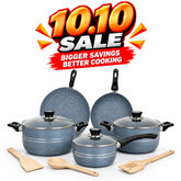KLASSIC Oscar Marble Coated Cookware Gift Set 11 Pieces Gray