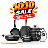 KLASSIC Vario Non-Stick Cookware Set/Kitchen Set of 15 Pieces With Glass Lid