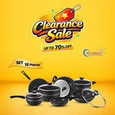 KLASSIC Corsage Non-Stick Cookware Set/Kitchen Set of 15 Pieces
