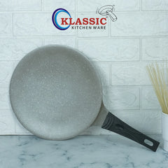 KLASSIC Die Cast Marble Coated Tawa Beige Fix Strong Bakelite Handle - Klassic kitchenware Pk