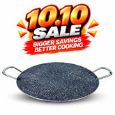 KLASSIC Best Marble-Coated Tawa / Roti Maker / Paratha Pan Fix Strong Bakelite Handle 40cm Black Gray