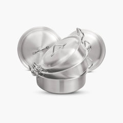 Aluminum-Metal-finish-Flat-wok-set - Klassic kitchenware Pk