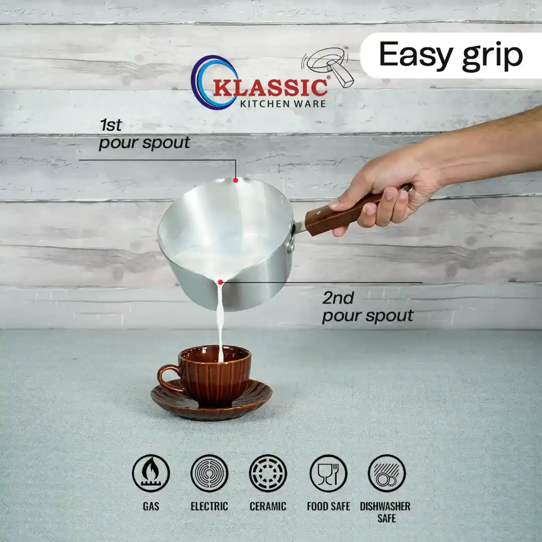 Klassic Milk Pan Wooden Aluminum Alloy Metal - Klassic kitchenware Pk