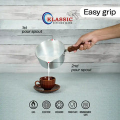 Klassic Milk Pan Wooden Aluminum Alloy Metal - Klassic kitchenware Pk