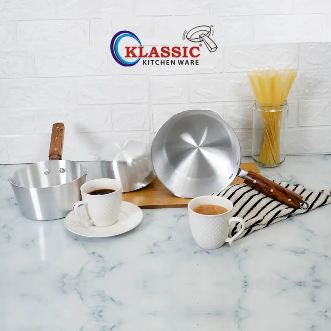 Klassic Milk Pan Wooden Aluminum Alloy Metal - Klassic kitchenware Pk