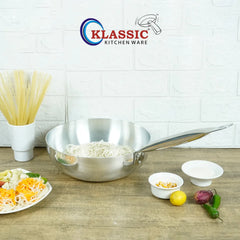 Klassic Long Handle Aluminum Metal Finish Wok - High Quality Aluminum Cookware - Klassic kitchenware Pk