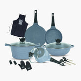 Vinton Vintage Die Cast Non Stick Cookware Set / Kitchen Set 16Pcs with Induction Base Gray - Klassic kitchenware Pk