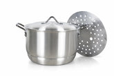 KLASSIC Metal Finish Steamer Casserole/ Cooking Pot With Lid