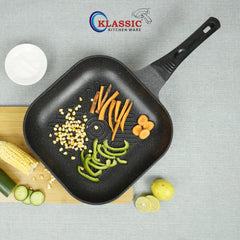 KLASSIC Die cast Marble Coating Grill Pan 28Cm - Black - Klassic kitchenware Pk
