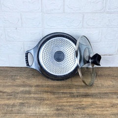 KLASSIC Die Cast Marble Coated Cookware Set 5 Pieces | Sauce and Pizza Pan + Cooking Pot | Combo Cookware Kitchen Set