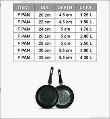 Klassic Marble Coated Non-Stick Round Frying Pan – Blue Marble