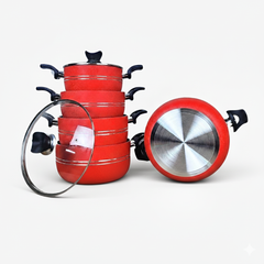 Klassic 10-Piece Premuim Non-Stick Marble Coated Pots Set (20cm–28cm) - Heaviest Gauge