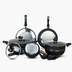 Klassic Premium Oscar Non Stick Induction Base Cookware Set / Kitchenware Set 11 Pieces with Glass Lid