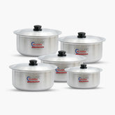 KLASSIC Metal Finish Salvano Pot / Casserole Set : Premium Aluminum Alloy for Effortless Cooking - Klassic kitchenware Pk