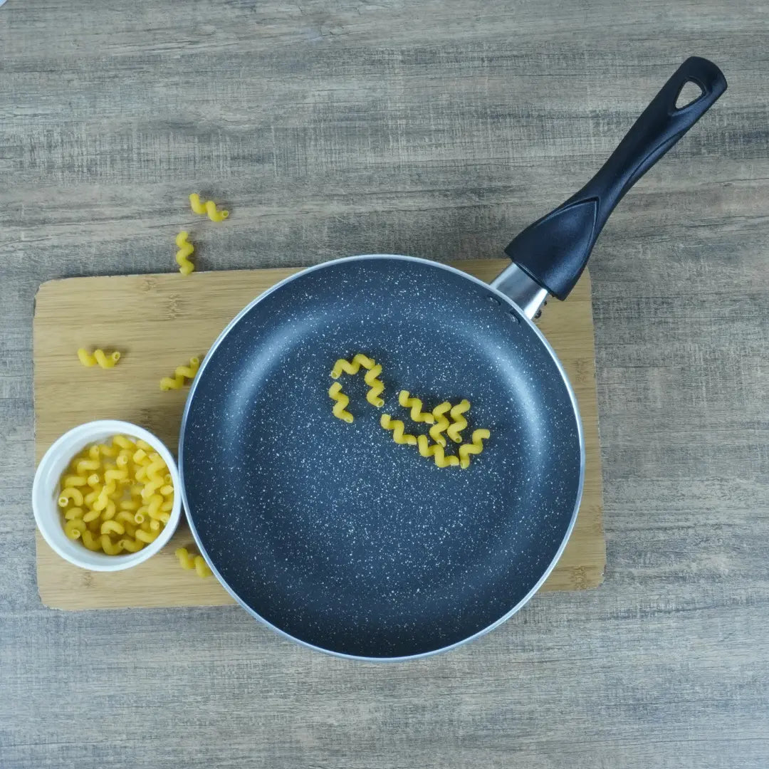 KLASSIC Marble Coated Round Frying Pan Black - Klassic kitchenware Pk