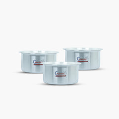 MetalFinishstainlesssteelIndainaSmallCookingpotsSet - Klassic kitchenware Pk