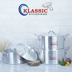 Klassic Smart Aluminum Alloy Metal Finish Cooking pots Cookware Set - Klassic kitchenware Pk