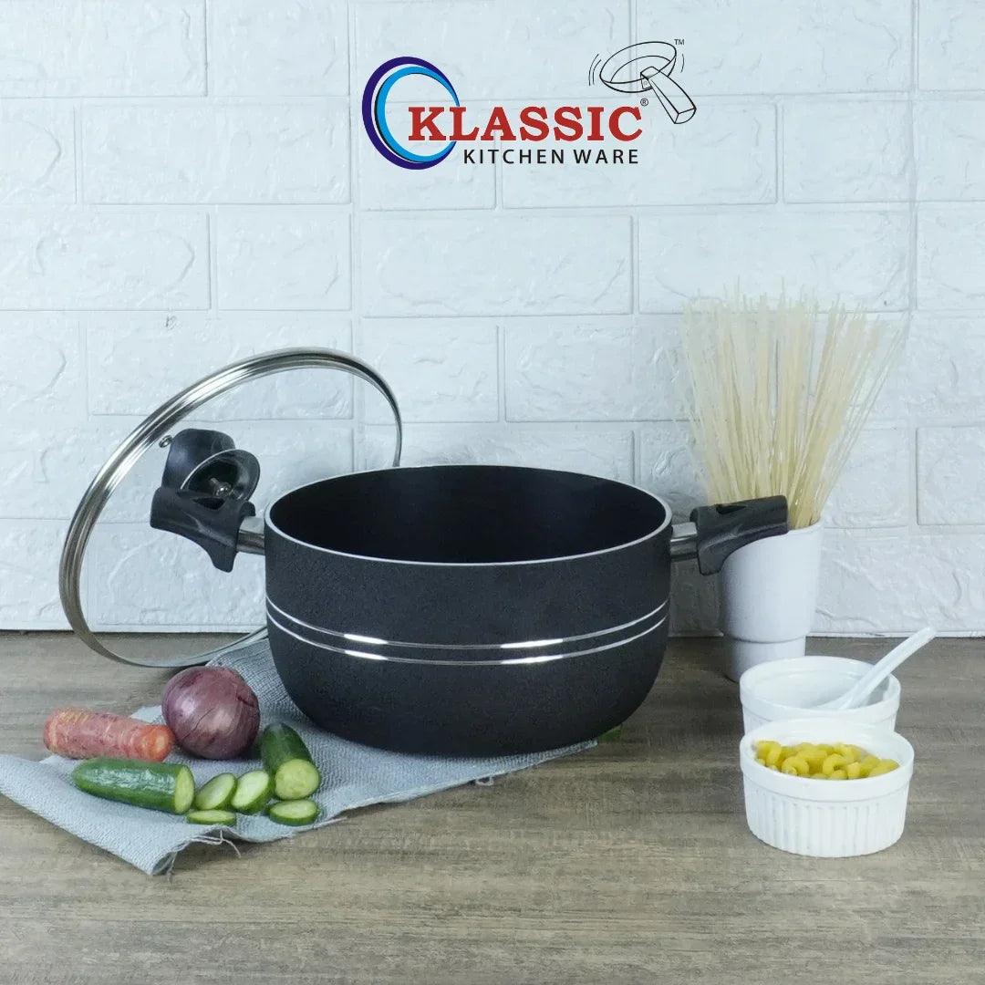 Klassic Oscar Non Stick Cookware Set/Kitchenware Set 11 Pieces with Glass Lid - Klassic kitchenware Pk