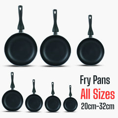 Klassic Best Non Stick Round Frying Pan with Glass Lid - Klassic kitchenware Pk