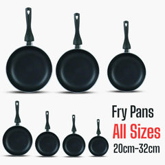 Klassic Best Non Stick Round Frying Pan with Glass Lid - Klassic kitchenware Pk