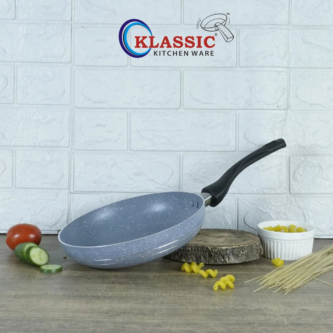 KLASSIC Marble Coated Round Frying Pan gray - Klassic kitchenware Pk