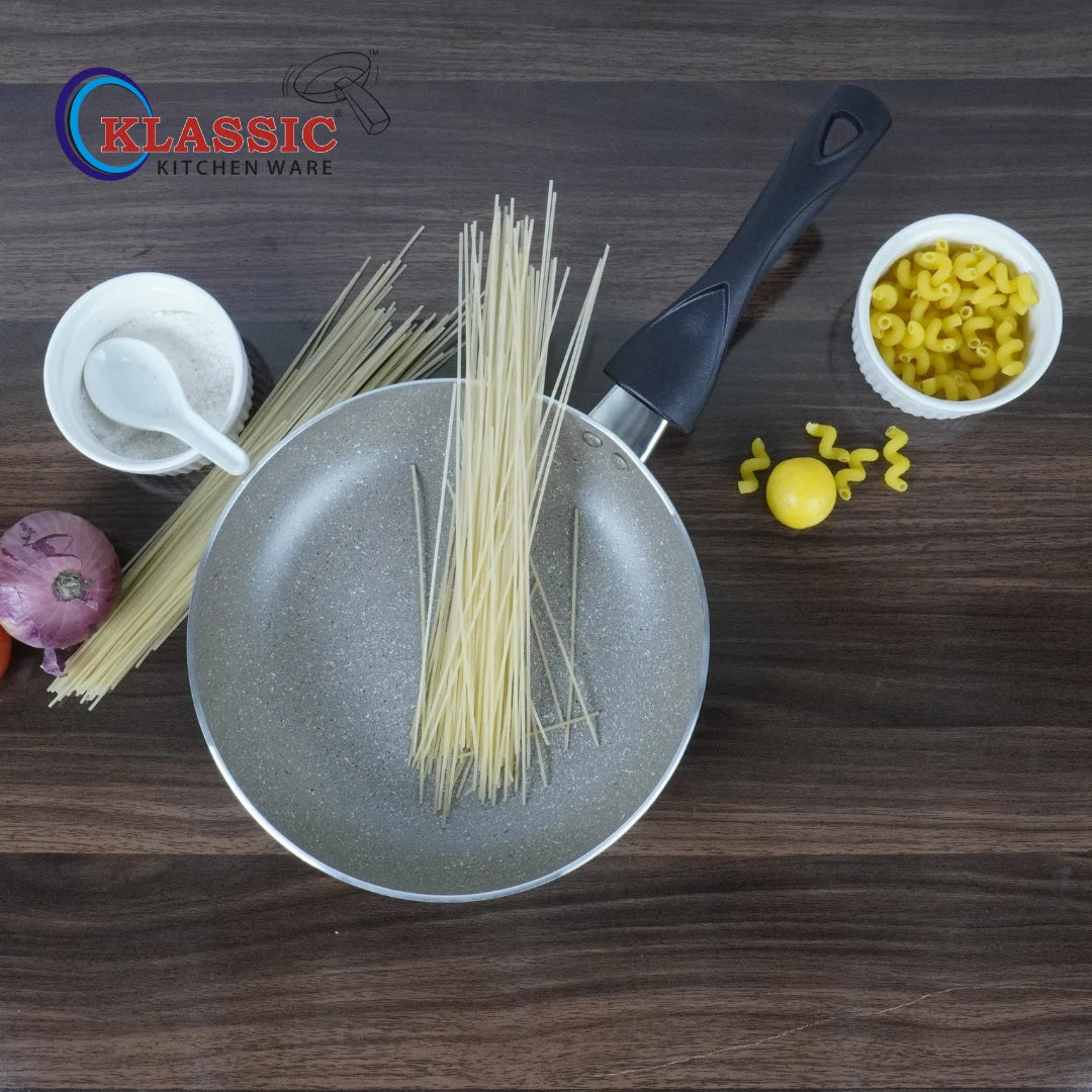 KLASSIC Nonstick Marble coated Frying Pan Beige - Klassic kitchenware Pk