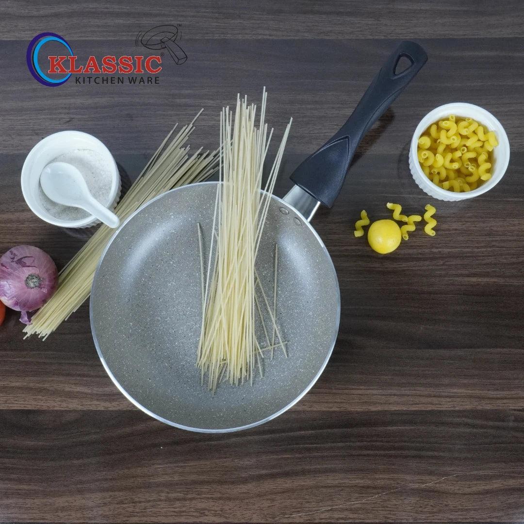 KLASSIC Nonstick Marble coated Frying Pan Beige - Klassic kitchenware Pk