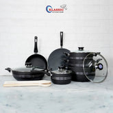 KLASSIC Vario Non-Stick Cookware Set/Kitchen Set of 15 Pieces With Glass Lid - Klassic kitchenware Pk