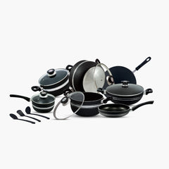 KLASSIC Vario Non-Stick Cookware Set/Kitchen Set of 15 Pieces With Glass Lid - Klassic kitchenware Pk
