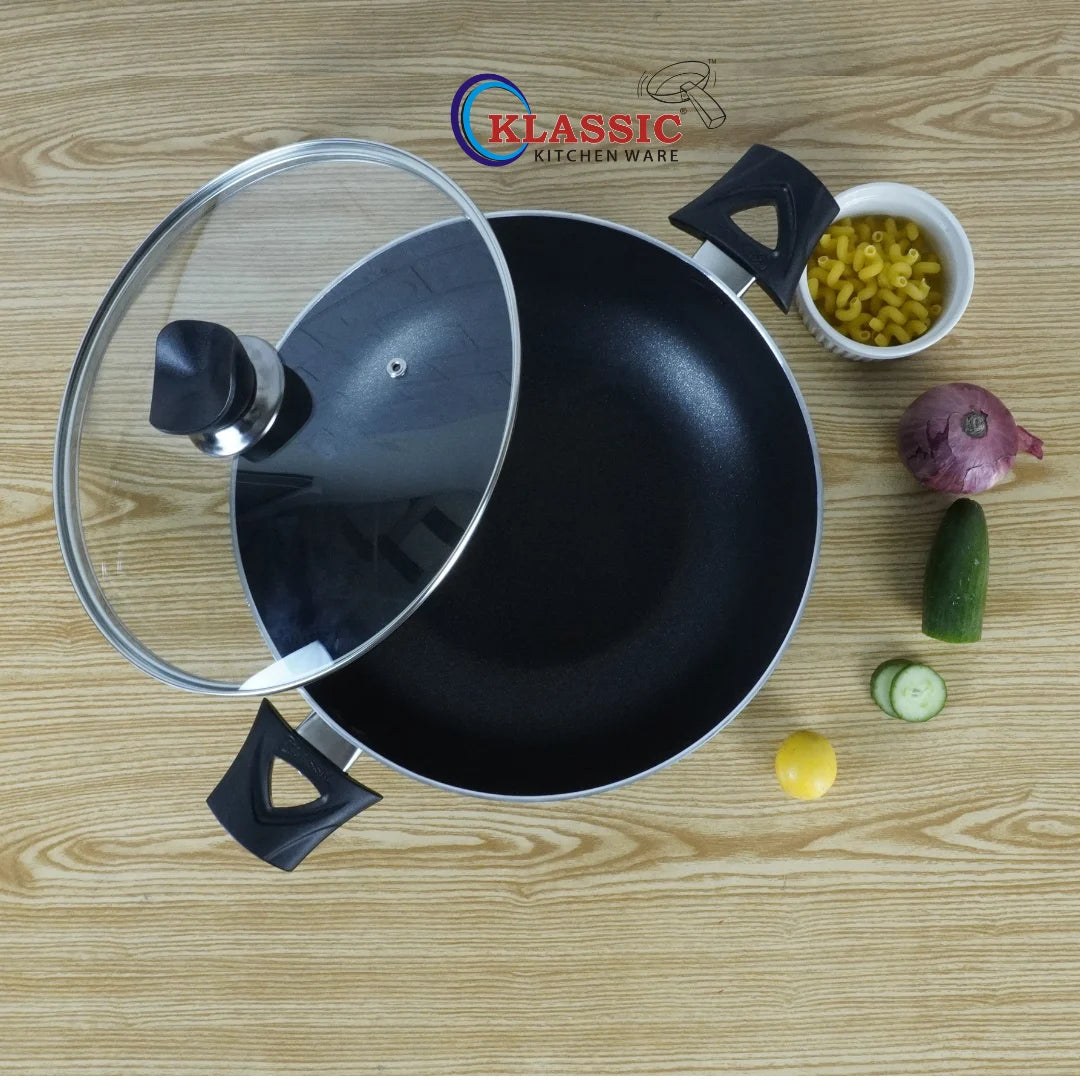 KLASSIC Vario Non-Stick Cookware Set/Kitchen Set of 15 Pieces With Glass Lid - Klassic kitchenware Pk