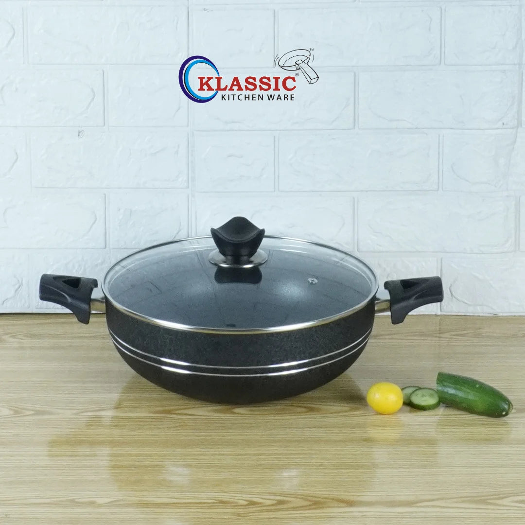 Klassic Smarty Non stick Cookware Set/Kitchen Set 10 Pieces with Glass Lid - Klassic kitchenware Pk