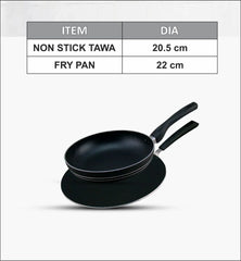Klassic Combo Offer Nonstick Mini Kitchen Set 30.5cm Tawa with 22cm Frying Pan
