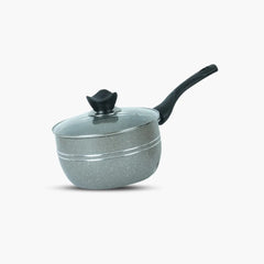 Marble Coated Sauce Pan 18cm with Lid Beige - Klassic kitchenware Pk