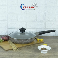 die-cast-frying-pan-beige-with-lid - Klassic kitchenware Pk