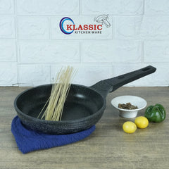 KLASSIC Die Cast Marble Coated Frying Pan Black - Klassic kitchenware Pk