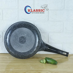 KLASSIC Die Cast Marble Coated Frying Pan Black - Klassic kitchenware Pk