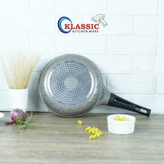 KLASSIC Die-Cast Marble Coated Frying Pan Beige | Buy Now - Klassic kitchenware Pk