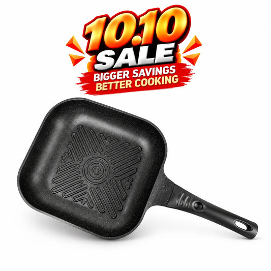 KLASSIC Die cast Marble Coating Grill Pan 28Cm - Black 1254