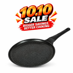 KLASSIC Die-Cast Induction pizza pan Bakelite Handle Marble Coated [Black Marble]