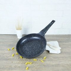 KLASSIC Die Cast Marble Coated Cookware Set 2 Pieces | Frying Pan and Pizza Pan with colored handle | Combo Cookware Kitchen Set