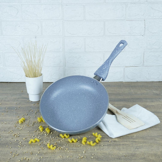 KLASSIC Marble Coated Round Frying Pan colored handle 1080