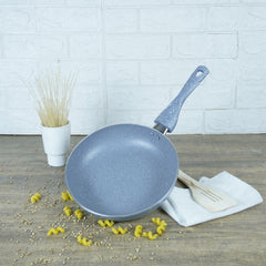 KLASSIC Marble Coated Round Frying Pan colored handle