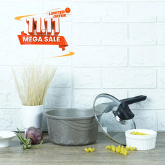 Die Cast Marble Coated Sauce Pan 18cm with Lid