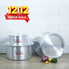 Klassic Aluminium Metal Finish Indiana Small Size Cooking Pot Set
